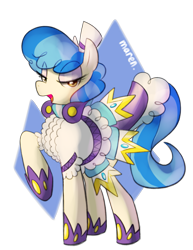 Size: 1449x1881 | Tagged: safe, artist:maren, character:sapphire shores, g4, solo