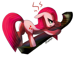 Size: 1936x1469 | Tagged: safe, artist:maren, character:pinkamena diane pie, character:pinkie pie, g4, plot, swapped cutie marks, water chute