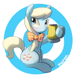 Size: 1336x1369 | Tagged: safe, artist:maren, character:apple cider, species:earth pony, species:pony, g4, apple cider (drink), apple family, apple family member, solo