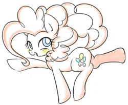 Size: 1022x837 | Tagged: safe, artist:maren, character:pinkie pie, species:earth pony, species:pony, g4, female, mare, open mouth, simple background, solo, white background