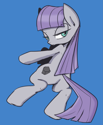 Size: 1489x1795 | Tagged: safe, artist:maren, character:maud pie, species:earth pony, species:pony, g4, colored, simple background, solo
