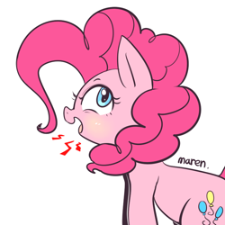 Size: 750x750 | Tagged: safe, artist:maren, character:pinkie pie, species:earth pony, species:pony, g4, cute, solo