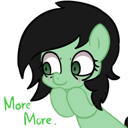 Size: 640x640 | Tagged: safe, artist:maren, edit, oc, oc only, oc:filly anon, species:earth pony, species:pony, g4, female, filly, more, simple background, solo, white background