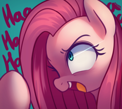 Size: 2700x2400 | Tagged: safe, artist:maren, character:pinkamena diane pie, character:pinkie pie, species:earth pony, species:pony, g4, female, laughing, mare, solo