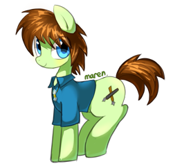 Size: 935x894 | Tagged: safe, artist:maren, oc, oc only, species:earth pony, species:pony, g4, clothing, simple background, solo, transparent background