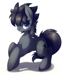 Size: 1207x1372 | Tagged: safe, artist:maren, oc, oc only, species:earth pony, species:pony, g4, simple background, solo