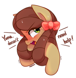 Size: 3811x3907 | Tagged: safe, artist:maren, character:yona, species:pony, species:yak, episode:she's all yak, g4, my little pony: friendship is magic, blushing, bust, cute, female, mare, monkey swings, ponified, pony yona, portrait, simple background, solo, species swap, transparent background, yonadorable