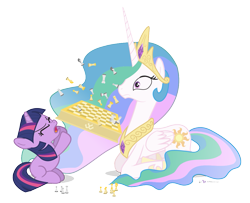 Size: 1075x875 | Tagged: safe, artist:dm29, character:princess celestia, character:twilight sparkle, species:alicorn, species:pony, species:unicorn, g4, blank flank, chess, chessboard, duo, filly, filly twilight sparkle, flipping, rage quit, simple background, surprised, transparent background, younger
