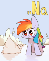 Size: 800x1000 | Tagged: safe, artist:joycall6, part of a set, character:rainbow dash, species:pegasus, species:pony, series:joycall6's periodic table, g4, blushing, chemistry, natrium, periodic table, salt, sodium, solo