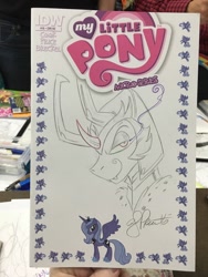 Size: 768x1024 | Tagged: safe, artist:andypriceart, character:king sombra, loki, solo, traditional art
