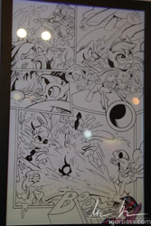 Size: 800x1200 | Tagged: safe, artist:andypriceart, idw, official, official comic, character:applejack, character:fluttershy, character:pinkie pie, character:rainbow dash, character:rarity, character:twilight sparkle, species:changeling, cake frosting, comic, idw advertisement, mane six, my little pony project, party cannon, photo, tongue out