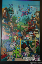 Size: 800x1200 | Tagged: source needed, safe, artist:andypriceart, idw, official, official comic, alice price, character:angel bunny, character:bittersweet, character:bulk biceps, character:carrot top, character:cranky doodle donkey, character:derpy hooves, character:doctor whooves, character:firefly, character:golden harvest, character:iron will, character:leadwing, character:mayor mare, character:owlowiscious, character:philomena, character:pinkie pie, character:rainbow dash, character:screwball, character:silver spoon, character:tank, character:time turner, character:twilight sparkle, species:changeling, species:donkey, species:dragon, species:earth pony, species:pegasus, species:pony, species:unicorn, g1, ace, advertisement, andy price, background pony, blues brothers, cat, censored vulgarity, changelings are terrible actors, comic, disguise, disguised changeling, drool, elwood (idw), elwood j. blues, g1 to g4, generation leap, grawlixes, idw advertisement, jake (idw), jake blues, katie cook, mouse, my little pony project, parasprite, photo, ponified, ponyville, preview, roid rage, sleeping, sweet apple acres, the return of queen chrysalis, thomas magnum, unnamed pony, z