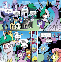 Size: 947x963 | Tagged: safe, artist:andypriceart, idw, character:applejack, character:dj pon-3, character:fancypants, character:fluttershy, character:leadwing, character:octavia melody, character:princess celestia, character:rarity, character:starlight glimmer, character:thunderlane, character:vinyl scratch, character:wild fire, species:pony, accord, accord (arc), chaos theory (arc), in all disorder a secret order, mind control, part the second: in all chaos there is a cosmos