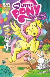 Size: 659x1000 | Tagged: safe, artist:andypriceart, idw, official, official comic, character:angel bunny, character:fluttershy, character:sweetie belle, angel is a bunny bastard, comic, cover, idw advertisement