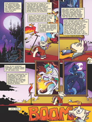 Size: 720x960 | Tagged: safe, artist:andypriceart, idw, character:kibitz, character:philomena, character:princess celestia, character:princess luna, character:tiberius, species:alicorn, species:pony, animal, canterlot, female, mare, preview