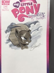 Size: 1536x2048 | Tagged: safe, artist:andypriceart, character:tempest shadow, species:pony, my little pony: the movie (2017), broken horn, eye scar, horn, scar, solo, traditional art