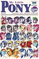 Size: 1053x1619 | Tagged: safe, artist:andypriceart, character:applejack, character:big mcintosh, character:derpy hooves, character:dj pon-3, character:fluttershy, character:octavia melody, character:pinkie pie, character:princess cadance, character:princess celestia, character:princess luna, character:rainbow dash, character:rarity, character:shining armor, character:spike, character:twilight sparkle, character:vinyl scratch, species:pony, angry, female, laughing, male, mane six, mare, norman rockwell, parody, rumor, shocked, stallion, telephone game