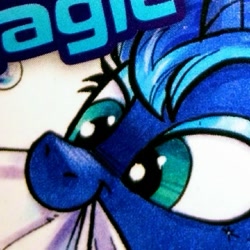 Size: 535x535 | Tagged: safe, artist:andypriceart, idw, character:princess luna, 50th aniversary, cute, lunabetes, nom, snoot