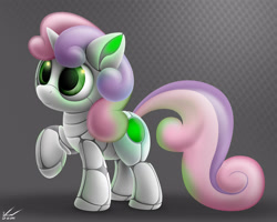 Size: 5000x4000 | Tagged: safe, artist:symbianl, character:sweetie belle, species:pony, friendship is witchcraft, sweetie bot, license:cc-by-nc-nd, android, cute, diasweetes, robot, robot pony, solo