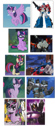 Size: 1200x2719 | Tagged: safe, artist:andypriceart, idw, character:mean twilight sparkle, character:moondancer, character:twilight sparkle, character:twilight sparkle (alicorn), character:twilight sparkle (scitwi), species:alicorn, species:pony, species:unicorn, episode:the mean 6, equestria girls:spring breakdown, g4, my little pony: friendship is magic, my little pony:equestria girls, season 5, season 8, clone, comparison, cropped, crossed hooves, equestria girls ponified, evil counterpart, evil twilight, female, flying, ginrai, glasses, god ginrai, mare, offscreen character, optimus prime, scourge, scourge (transformers), shattered glass, smiling, smirk, spread wings, transformers, transformers masterforce, transformers shattered glass, ultra magnus, unicorn sci-twi, wings