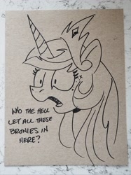 Size: 2789x3719 | Tagged: safe, artist:andypriceart, character:princess celestia, species:alicorn, species:pony, andy you magnificent bastard, babscon, babscon 2019, brony, convention, female, mare, marker drawing, solo, traditional art