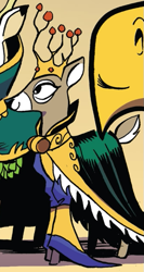 Size: 333x624 | Tagged: safe, artist:andypriceart, idw, official comic, species:deer, clothing, cropped, doe, female, robe