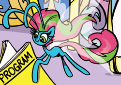 Size: 575x403 | Tagged: safe, artist:andypriceart, idw, official comic, species:breezies, convocation of the creatures, cropped, flying, solo focus