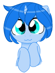Size: 368x488 | Tagged: safe, artist:iamsheila, artist:symbianl, oc, oc only, oc:azure shores, species:pony, species:unicorn, license:cc-by-nc-nd, colored, cute, old art, simple background, solo, transparent background