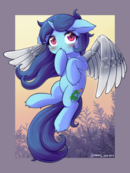 Size: 1200x1600 | Tagged: safe, artist:symbianl, oc, species:pony, species:unicorn, g4, license:cc-by-nc-nd, artificial wings, augmented, biohacking, female, mare, mechanical wing, solo, wings