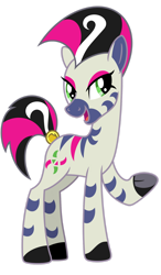 Size: 1024x1752 | Tagged: safe, artist:andypriceart, artist:emeraldblast63, idw, character:marini, species:zebra, g4, spoiler:comic (season 10), spoiler:comic 89, idw showified, show accurate, simple background, solo, transparent background