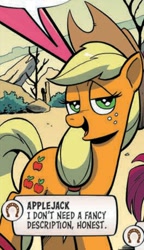 Size: 528x914 | Tagged: safe, artist:andypriceart, idw, character:applejack, species:earth pony, species:pony, g4, spoiler:comic (season 10), spoiler:comic 89, applejack's hat, clothing, comic, cowboy hat, hat, lidded eyes, smug, smugjack
