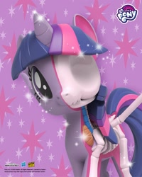 Size: 1638x2048 | Tagged: safe, official, part of a set, character:twilight sparkle, character:twilight sparkle (alicorn), species:alicorn, species:pony, g4, 3d render, bone, dissectibles, freeny's hidden dissectibles, hasbro logo, merchandise, mighty jaxx, my little pony logo, poster, skeleton, solo