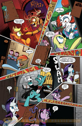 Size: 900x1384 | Tagged: safe, artist:andypriceart, idw, official comic, species:earth pony, species:pony, species:unicorn, balloon, bored, clown, comic, creature from the black lagoon, dead, deadite, decapitated, erik, evil dead, female, helmet, hilarious in hindsight, idw advertisement, indiana jones, it, mare, mask, mola ram, monster clown, musical instrument, organ, pennywise, phantom of the opera, preview, scared, severed head, shrunken head, skull, skull helmet, stephen king, tentacles, the grady girls, the return of queen chrysalis, the shining, you know for kids