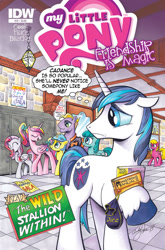 Size: 988x1500 | Tagged: safe, artist:andypriceart, idw, character:cherry berry, character:diamond rose, character:lemony gem, character:princess cadance, character:shining armor, character:spring melody, character:sprinkle medley, andy you magnificent bastard, buck withers, comic cover, cover, dice bag, dungeons and dragons, ogres and oubliettes, school, tabletop gaming