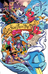 Size: 706x1080 | Tagged: safe, artist:andypriceart, artist:angieness, idw, official, character:apple bloom, character:applejack, character:big mcintosh, character:fleetfoot, character:fluttershy, character:granny smith, character:pinkie pie, character:princess celestia, character:rainbow dash, character:rarity, character:twilight sparkle, character:twilight sparkle (unicorn), parent:big macintosh, parent:fleetfoot, parents:fleetmac, species:alicorn, species:bird, species:earth pony, species:pegasus, species:pony, species:unicorn, apple family, baby, baby pony, big macintosh gets all the mares, catching the bouquet, clothing, colt, cover, cropped, derby planet, eyes closed, family, female, filly, fleetmac, foal, handkerchief, heart, imagine spot, love, male, mare, marriage, marriage proposal, married, newspaper, offspring, older, one-piece swimsuit, ponies riding ponies, riding, shipping, stallion, straight, swimsuit, sword, teary eyes, tissue, tongue out, uniform, unnamed pony, weapon, wedding, wonderbolts, wonderbolts uniform, zen and the art of gazebo repair