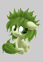 Size: 3500x5000 | Tagged: safe, artist:symbianl, oc, oc only, oc:flowertheplantponi, license:cc-by-nc-nd, filly, flower, original species, simple background, solo