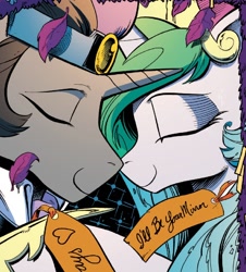 Size: 884x976 | Tagged: safe, artist:andypriceart, idw, character:good king sombra, character:king sombra, character:princess celestia, species:alicorn, species:pony, species:unicorn, ship:celestibra, always, andy price is trying to murder us, andy you magnificent bastard, boop, cropped, cute, cutelestia, embrace, eyes closed, female, male, mare, noseboop, nuzzling, reflections, shipping, smiling, sombradorable, song reference, stallion, still a better love story than twilight, straight, sweet dreams fuel, tanabata, the velvet underground, the velvet underground & nico