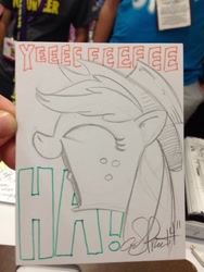 Size: 768x1024 | Tagged: safe, artist:andypriceart, character:applejack, little tongue, solo, traditional art