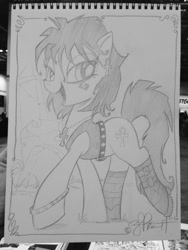 Size: 1024x1365 | Tagged: safe, artist:andypriceart, ankh, boots, crossover, dc comics, death of the endless, neil gaiman, ponified, sketch, solo, the sandman (comic), traditional art