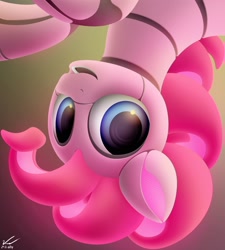 Size: 2250x2500 | Tagged: safe, artist:symbianl, character:pinkie pie, species:pony, license:cc-by-nc-nd, pinkie bot, robot, robot pony, roboticization, solo