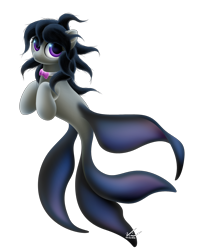 Size: 2000x2500 | Tagged: safe, artist:symbianl, character:octavia melody, license:cc-by-nc-nd, bow tie, mermaid, merpony, simple background, solo, species swap, transparent background