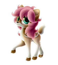 Size: 2250x2500 | Tagged: safe, artist:symbianl, oc, oc only, oc:cherry blossom, species:deer, license:cc-by-nc-nd, deerified, solo, species swap