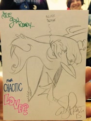 Size: 450x600 | Tagged: safe, artist:andypriceart, character:discord, andy you magnificent bastard, seductive, stupid sexy discord, traditional art