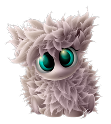 Size: 2250x2500 | Tagged: safe, artist:symbianl, oc, oc only, oc:fluffle puff, license:cc-by-nc-nd, cute, female, filly, solo, staring into your soul