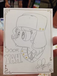 Size: 768x1024 | Tagged: safe, artist:andypriceart, character:march gustysnows, episode:princess spike, g4, my little pony: friendship is magic, clothing, coat, hat, solo, traditional art, ushanka
