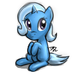 Size: 500x500 | Tagged: safe, artist:atticus83, character:trixie, species:pony, species:unicorn, female, filly, mare, solo, younger