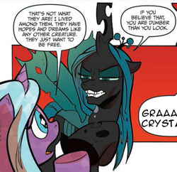 Size: 366x355 | Tagged: safe, edit, idw, character:queen chrysalis, character:radiant hope, cropped