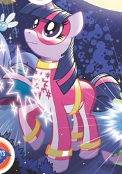 Size: 469x668 | Tagged: safe, idw, character:twilight sparkle, clothing, costume, outfit catalog, parasprite, solo, superhero