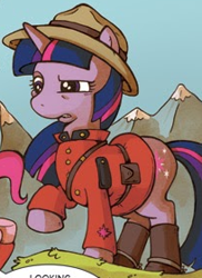 Size: 204x280 | Tagged: safe, idw, character:pinkie pie, character:twilight sparkle, canada, canadian, clothing, costume, mountie, outfit catalog, royal canadian mounted police