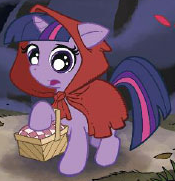 Size: 175x181 | Tagged: safe, idw, character:twilight sparkle, clothing, cosplay, costume, little red riding hood, outfit catalog, solo